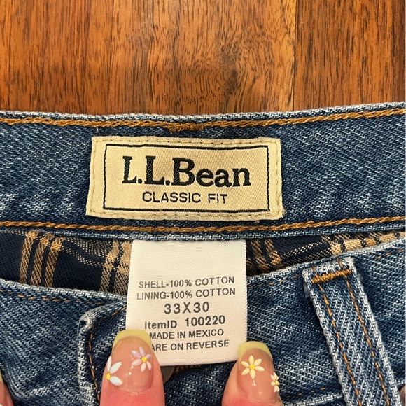 LL Bean lined jeans - Picture 3 of 3